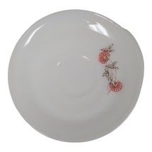 Fire King Primrose Saucer Anchor Hocking 1950s Retro Milk Glass Floral Pattern - $9.14