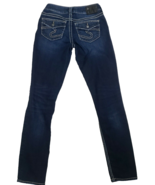 Silver Suki Skinny Jeans Womens 27 x 31 Distressed Blue Dark Wash Faux Flap - £15.42 GBP