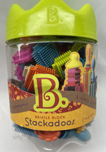 Vtg Bristle Blocks Stackadoos Building Blocks Every B Toy (66 pieces) - £8.92 GBP