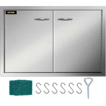 BBQ Access Door 33W x 22H Inch, Double BBQ Door Stainless Steel, Outdoor Kitchen - £80.56 GBP