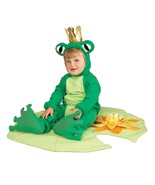 Cute Lil&#39; Frog Prince Halloween Costume Baby 6-12 mos Fantasia Principe ... - £22.48 GBP