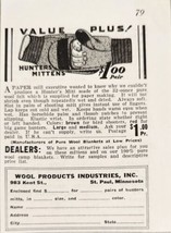 1939 Print Ad Hunters Mittens 32 Oz Pure Wool Products St Paul,Minnesota - £7.30 GBP