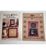 Stitches from the Heartland Snowmans Delite Cinnamon Heart Snow Friends ... - $13.03 CAD