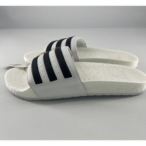 Adidas Originals Adillette Boost Mens Size 10 S White Black Sandals Slides New - $54.85