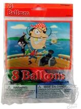 Pirate Skull &amp; Cross Bones Balloons (8) - Party Supplies - $1.04