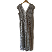 David’s Bridal Pewter Gray Silver Ball Gown Dress Bridesmaid Mother Bride Sz 16 - £51.71 GBP