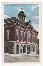 City Hall Wabash Indiana 1920c postcard - £4.67 GBP