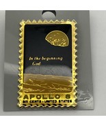 USPS 1968 Apollo 8 Commemorative Stamp Pin In The Beginning God 6 cents ... - £15.54 GBP