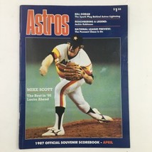 Official Souvenir Scorebook April 1987 Astros Mike Scott &amp; Bill Doran - $14.20