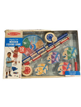 Melissa &amp; Doug Catch &amp; Count Wooden Fishing Game Developmental Toy Magnetic Rods - £18.62 GBP