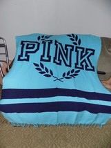 Victoria&#39;s Secret PINK 2016 Festival Beach Blanket Blue Aqua Dream NEW - £37.84 GBP