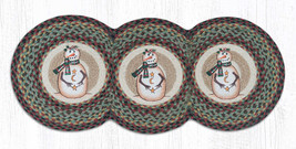 Earth Rugs TCP-81 Moon &amp; Star Snowman Printed Tri Circle Runner 15&quot; x 36&quot; - £35.60 GBP