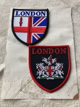 (2) London Coat of Arms Vintage Cloth Embroidered Patches / Hiker Biker ... - £11.47 GBP