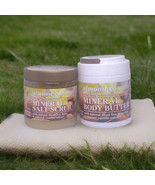 2X Dead Sea Almond Vanilla body Salt Scrub &amp; body butter with dead sea m... - €20,53 EUR