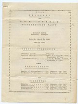 Program of U S S Threat Commissioning Party Savannah Georgia 1943 Mine Sweeper - £29.68 GBP