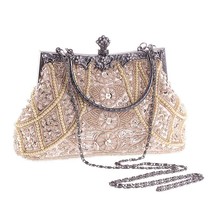 Beaded Women Evening Bag Fashion Design  Ladies Evening Bag Clutch Wedding Party - £46.85 GBP