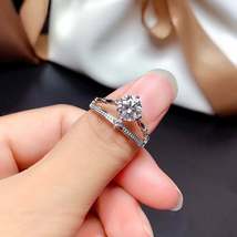 1.10Ct Round CZ 925 Sterling Silver Engagement Wedding Bridal Valentine&#39;s Ring - $111.99