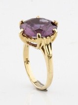10k Yellow Gold Lab Created Color Change Sapphire Ring Sz 6.5 TSW = 10.50 ct - £284.87 GBP