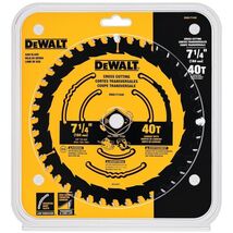 DeWalt 7-1/4 in. D X 5/8 in. Tungsten Carbide Circular Saw Blade 40 teeth - $24.95