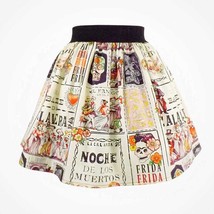 Frida Noche de Baile Day of the Dead A-Line Elastic Skirt - £31.41 GBP