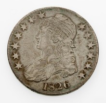 1826 Busto Medio Dólar 50C En Muy Fina MB Estado, Luz Tonificación, Orig... - £118.03 GBP
