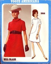 1960s Size 12 Bust 34 Bill Blass Dress Vogue Americana 2056 Pattern Designer - $18.99