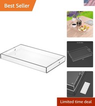 Sleek Rectangular Acrylic Serving Tray 20&quot;L x 12&quot;W - Perfect for Any Occ... - $60.00