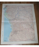 1956 VINTAGE MAP OF ANGOLA CONGO ZAIRE GABON CAMEROON AFRICA / SCALE 1:5... - £25.96 GBP