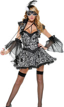 SALE ~ Forplay Victorian Masked Beauty Masquerade Dress Grey/Black Costu... - $38.99+