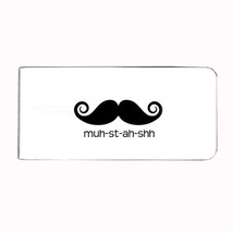Metal Money Clip Bills Card Metal Holder Clip Rectangle Cool Mustache D8 - $11.83