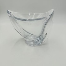 French Crystal Art Glass Twist Vase 6” H Marked Vintage Clear Decor Home... - $139.32