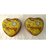 Set of 2 Brighton Jewelry Heart Tins 4&quot; Gift Box Lot Of 2 Excellent Cond... - $8.56