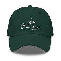 I Can&#39;t But I Know A Guy Jesus Cross Christian Believer Dad hat - $38.71