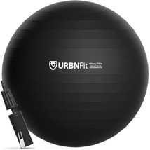 URBNFit Exercise Ball - Yoga Ball w/Pump Black 18 in - £13.92 GBP