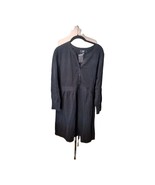 Mossimo Supply Co. Black  Long Sleeve Back Tie Midi Dress Casual Cotton - €12,52 EUR