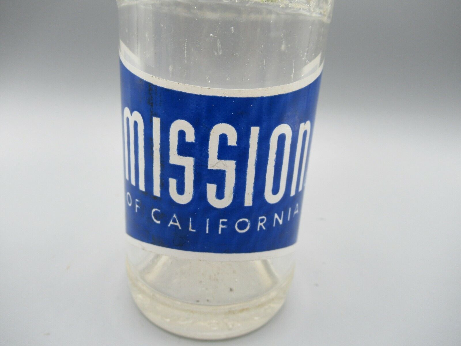 Primary image for Mission of California 10 oz Soda Bottles Lot of 3 Glass Pop King Size Vtg Blue