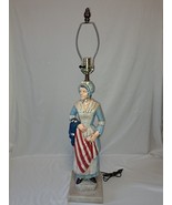 Vintage Betsy Ross 34.5&quot; Figure Lamp American Revolution - $70.00