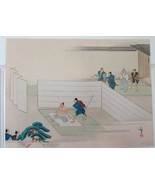 Antique Japan woodblock print-Seppoku/Mass Suicide  47 Ronin Samurai ETSUDO - £119.88 GBP