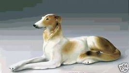 German porcelain Large Russian wolfhound BORZOI dog - $195.00