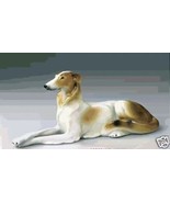 German porcelain Large Russian wolfhound BORZOI dog - £155.84 GBP