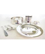Sterling Silver TIFFANY Baby Set -Plate,Porringer,Cup,Ring & Flatware 22.20 toz - £1,205.21 GBP