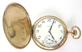 Antique 14K Goldfill ELGIN  Pocket Watch,Hunter Case,S16,7 Jewel,Sev&#39;d &amp;... - £275.68 GBP