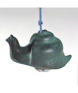 Vintage Japanese Iron Figural  Bell/windchime-Slowing Moving Green SNAIL - $32.00