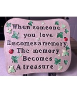 "When someone you love become a memory..." Wall Plaque - Lady Bugs & Maple Leave - $14.85