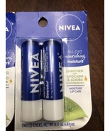 2X Nivea Moisture Lip Care 2pack 0.17 oz each Enriched With Avocado Tota... - $16.68 CAD