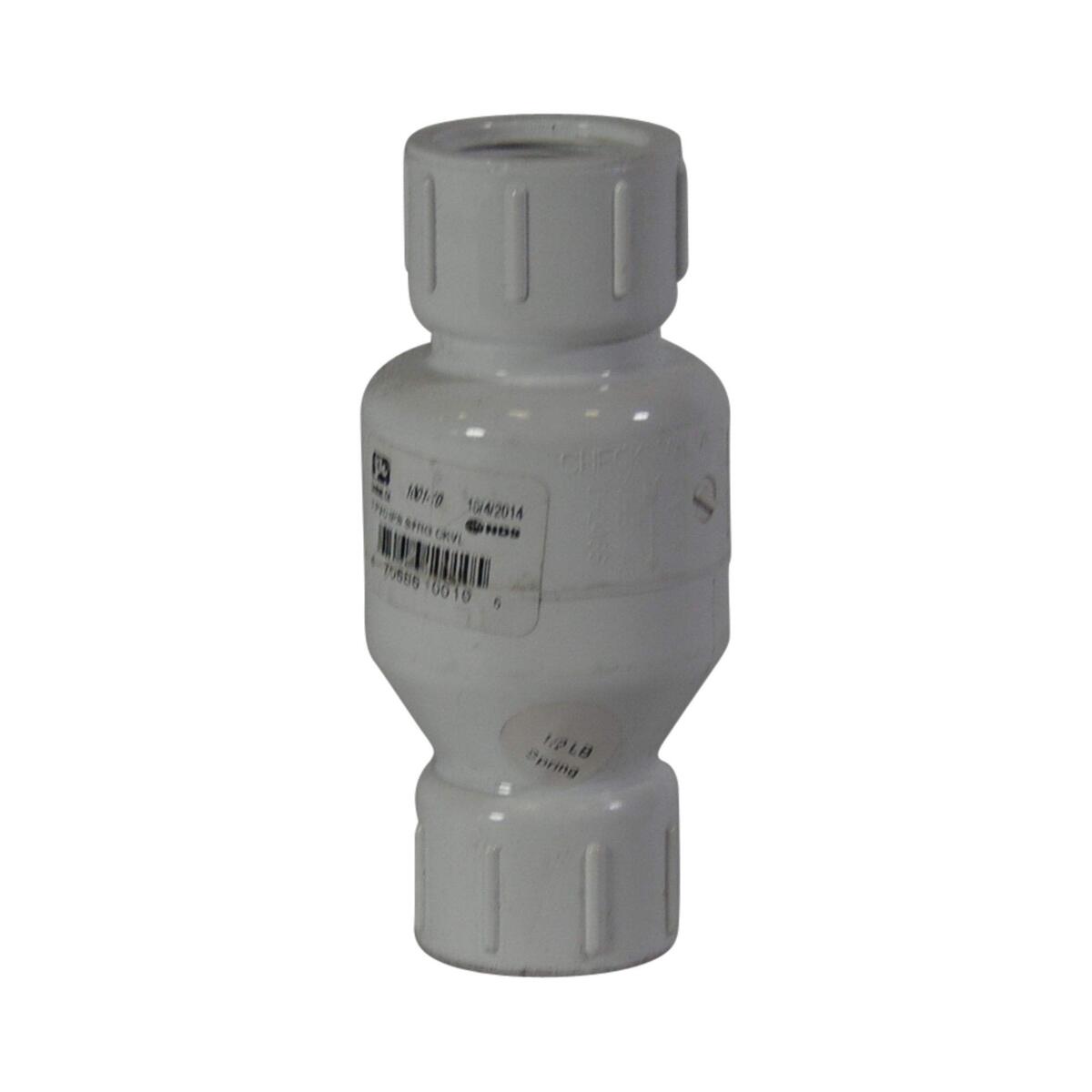 NDS 1001-10 1&quot; PVC IPS Spring Check Valve 5-1/4&quot; Length - $21.07