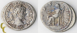 198-200 Ad Septimius Severus Ar Denier ( Extra Fin , XF ) Laodicea &quot; Ivstitia &quot; - £125.64 GBP