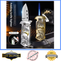 Metal Multifunctional Inflatable Lighter Bottle Opener Folding Knife 3D ... - $21.99