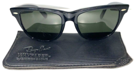 VTG Ray Ban Wayfarer II Sunglasses Bausch + Lomb USA Black Frame 80s Cas... - $269.83