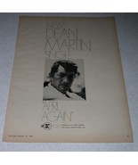 Dean Martin Cash Box Magazine Photo Clipping Vintage 1968 April Again Re... - £15.71 GBP